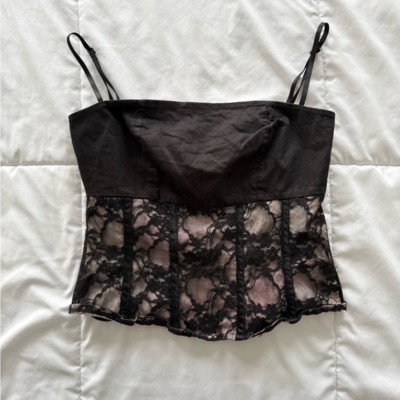 Rinascimento black and pink lace corset - Picture 5 of 7